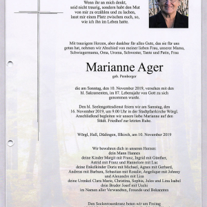 Ager Marianne Geb. Pemberger